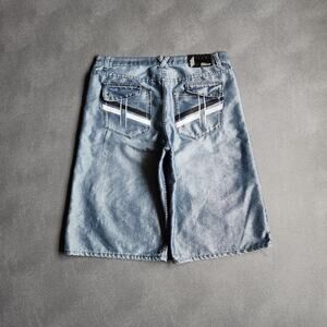 Vintage Baggy Chams Premium Blue Denim Shorts 38